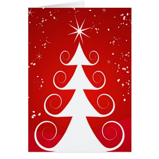 Tarjeta de felicitación del árbol de navidad