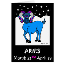 Tarjeta de felicitación del aries