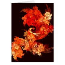 Tarjeta de felicitación del arte abstracto de Fire