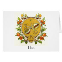Tarjeta de felicitación del arte de la antigüedad 