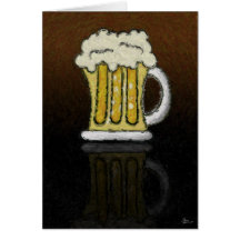Tarjeta de felicitación del arte de la cerveza