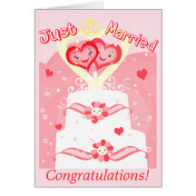 Tarjeta de felicitación del boda
