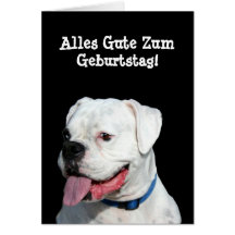Tarjeta de felicitación del boxeador de Alles Gute