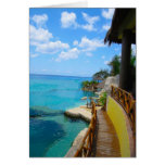 Tarjeta de felicitación del Caribe de los azules