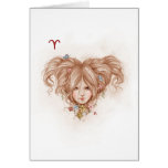 Tarjeta de felicitación del chica del zodiaco: Ari