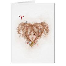 Tarjeta de felicitación del chica del zodiaco: Ari