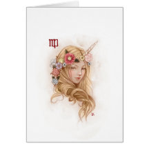 Tarjeta de felicitación del chica del zodiaco: Vir