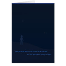 Tarjeta de felicitación del cielo nocturno