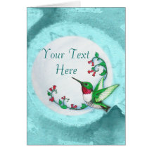 Tarjeta de felicitación del colibrí