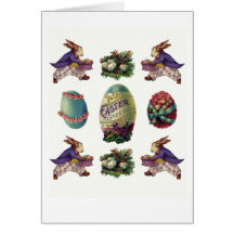 tarjeta de felicitación del conejito de pascua del