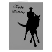 Tarjeta de felicitación del cumpleaños de la silue
