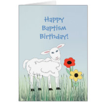 Tarjeta de felicitación del cumpleaños del bautism