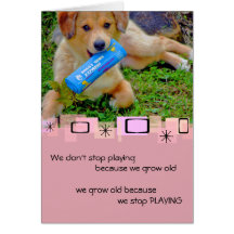 Tarjeta de felicitación del cumpleaños del perrito