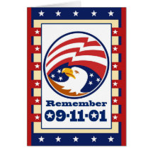 Tarjeta de felicitación del día 911 del patriota d