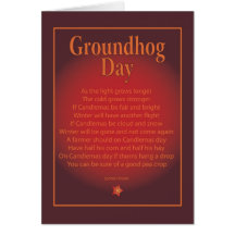 Tarjeta de felicitación del día de la marmota