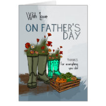 Tarjeta de felicitación del día de padre con las b