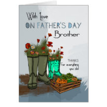 Tarjeta de felicitación del día de padre de Brothe