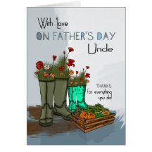 Tarjeta de felicitación del día del tío padre con 