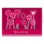 Tarjeta de felicitación del diseño de los Lollipop