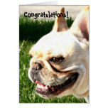 Tarjeta de felicitación del dogo francés de la enh