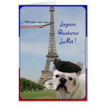 Tarjeta de felicitación del dogo francés de Quator