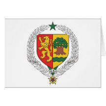 Tarjeta de felicitación del escudo de armas de Sen