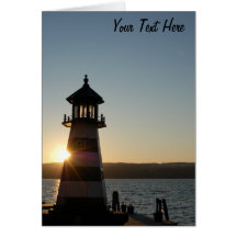 Tarjeta de felicitación del faro del lago Keuka