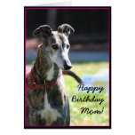 Tarjeta de felicitación del galgo de la mamá del f