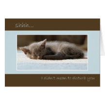 Tarjeta de felicitación del gatito hola
