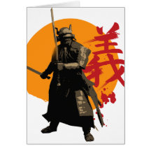 Tarjeta de felicitación del guerrero del samurai