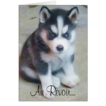 Tarjeta de felicitación del husky siberiano de Rev
