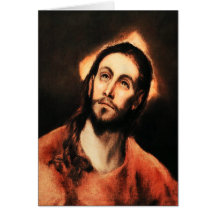 Tarjeta de felicitación del Jesucristo de El Greco