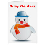 Tarjeta de felicitación del muñeco de nieve