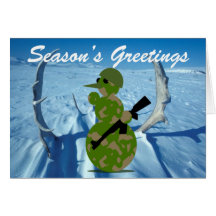 Tarjeta de felicitación del muñeco de nieve de la 