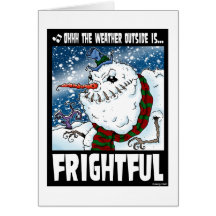 Tarjeta de felicitación del muñeco de nieve del zo