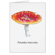 Tarjeta de felicitación del muscaria de la amanita
