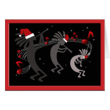 Tarjeta de felicitación del navidad de Kokopelli