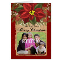Tarjeta de felicitación del navidad de la foto del