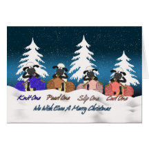 tarjeta de felicitación del navidad de las ovejas 