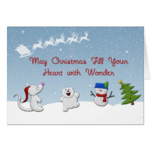 Tarjeta de felicitación del navidad de los animale