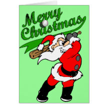 Tarjeta de felicitación del navidad de Santa del b