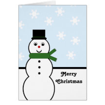 Tarjeta de felicitación del navidad del muñeco de 