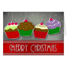 Tarjeta de felicitación del ornamento de las torta