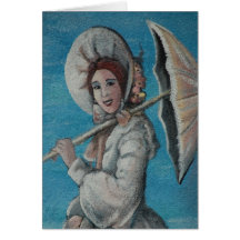 Tarjeta de felicitación del parasol