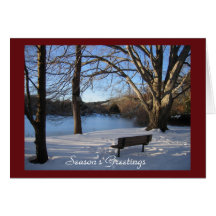 Tarjeta de felicitación del parque del invierno