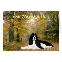 Tarjeta de felicitación del perro de aguas de salt