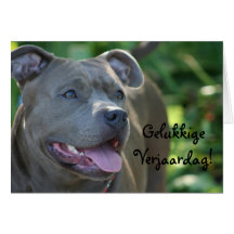 Tarjeta de felicitación del perro de Gelukkige Ver