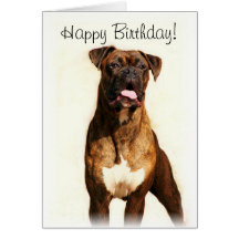 Tarjeta de felicitación del perro del boxeador del