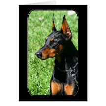 Tarjeta de felicitación del Pinscher del Doberman