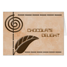 Tarjeta de felicitación del placer del chocolate